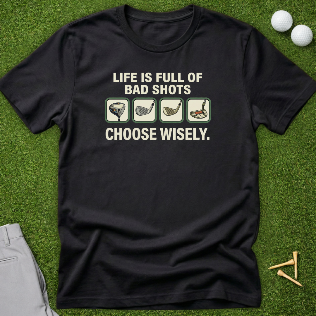 Life Is Full Of Bad Shots, Choose Wisely T-Shirt