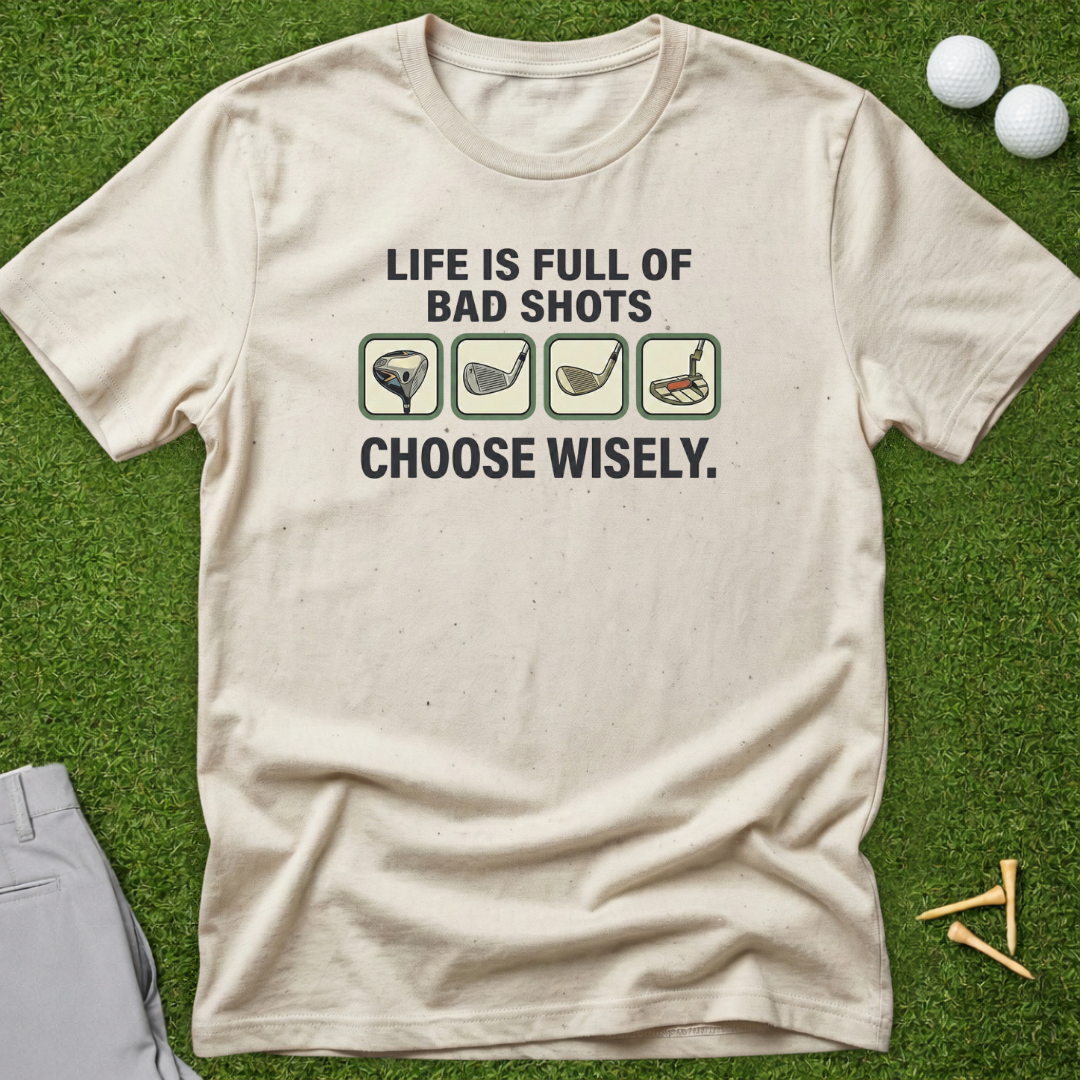 Life Is Full Of Bad Shots, Choose Wisely T-Shirt
