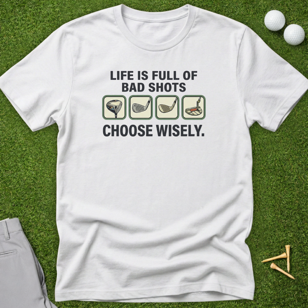 Life Is Full Of Bad Shots, Choose Wisely T-Shirt